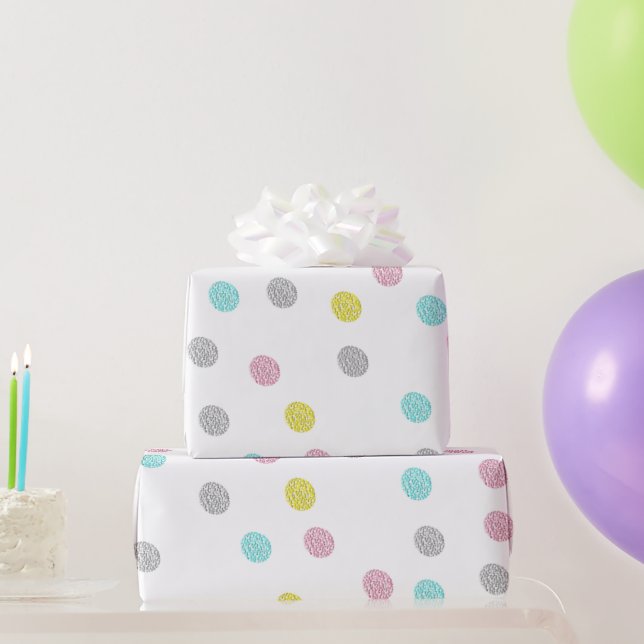 Pastel Polka Dots Geschenkpapier (Partygeschenke)
