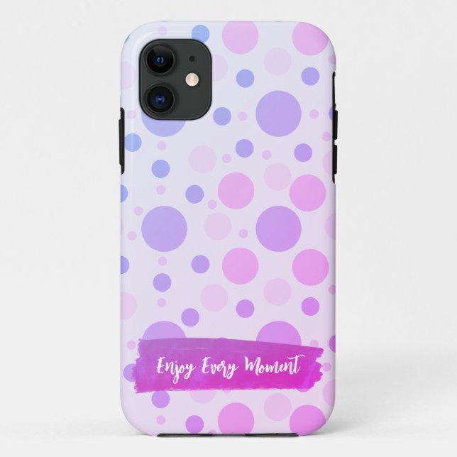 Pastel polka dots iPhone Case (Rückseite)