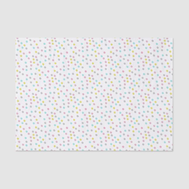 Pastel Polka Dots Seidenpapier (Vorderseite)
