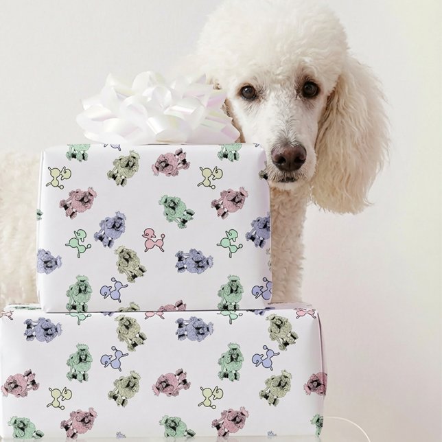 Pastel Poodles Geschenkpapier (Von Creator hochgeladen)