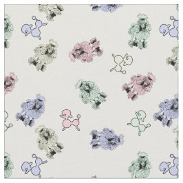 Pastel Poodles Stoff
