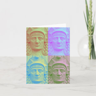 Pastel Pop Art Deco Steinschlag Bildhauerkarte Karte
