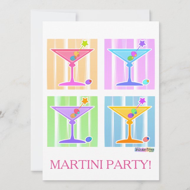 PASTEL POP ART MARTINIS (Vorderseite)