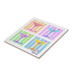 PASTEL POP ART MARTINIS FLIESE
