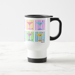 PASTEL POP ART MARTINIS REISEBECHER
