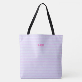 Pastel Pop Stripe Klassische Monogramm-Initialen