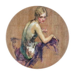 Pastel Portrait Schneidebrett