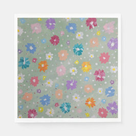 Pastel Posie Floral Party Napkins Serviette