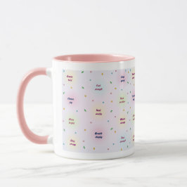 Pastel Positive Affirmations Pattern Tasse