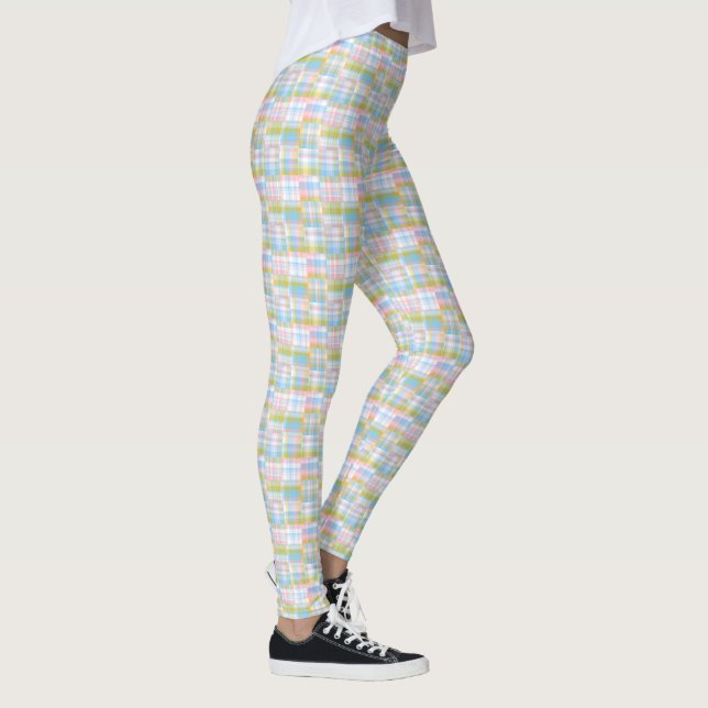 Pastel Preppy Madras Patchwork Style Kariert Tarta Leggings (Rechts)