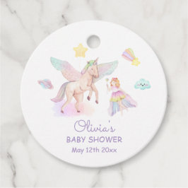 Pastel Princess Unicorn Kinderdusche Geschenkanhänger