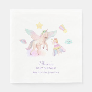 Pastel Princess Unicorn Kinderdusche Serviette