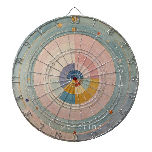 Pastel Prism: Rainbow Color Wheels Dartscheibe (vorne)