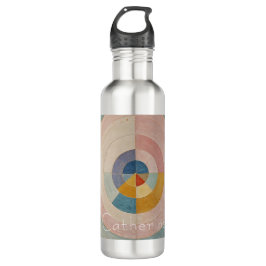 Pastel Prism: Rainbow Color Wheels Edelstahlflasche