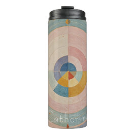 Pastel Prism: Rainbow Color Wheels Thermosbecher