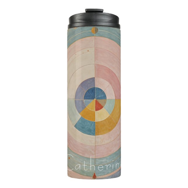 Pastel Prism: Rainbow Color Wheels Thermosbecher (Vorderseite)