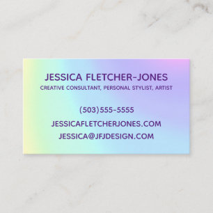 Pastel Prisma Rainbow Ombre Visitenkarte