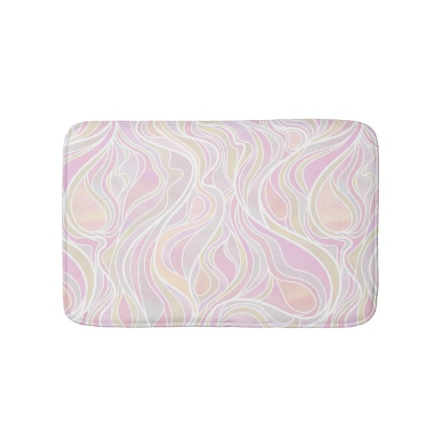 Pastel Psychedelic, gestanztes Glas Abstrakt Badematte (Vorderseite)