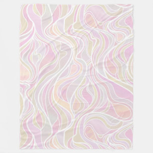 Pastel Psychedelic, gestanztes Glas Abstrakt Fleecedecke