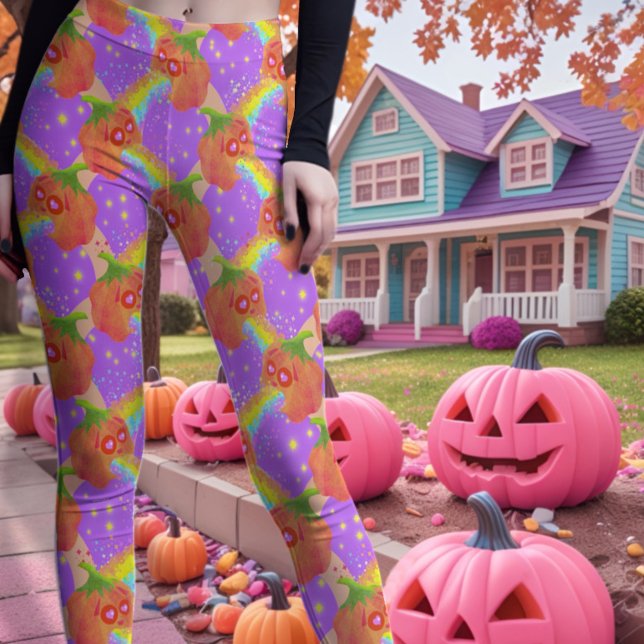 Pastel Puking Pumpkins lilac Leggings (Von Creator hochgeladen)
