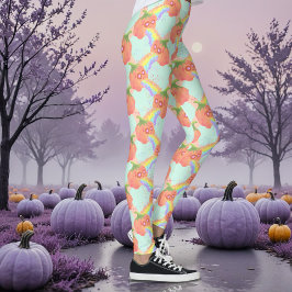 Pastel Puking Pumpkins sky Leggings