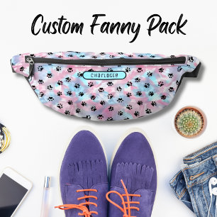 Pastel Pulver Pink Aqua Shibori Muster Niedlich Bauchtasche