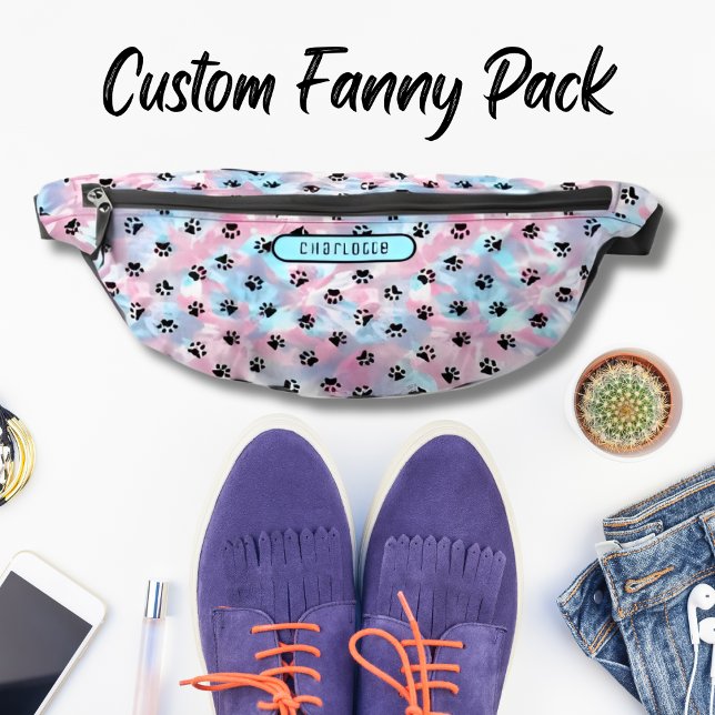 Pastel Pulver Pink Aqua Shibori Muster Niedlich Bauchtasche (Von Creator hochgeladen)