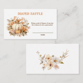 Pastel Pumpkin Fall Babydusche Windelwaschkarte Begleitkarte