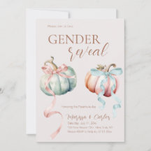 Pastel Pumpkin Gender Reveal Fall Einladung