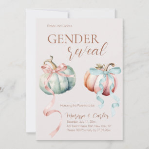 Pastel Pumpkin Gender Reveal Fall Einladung