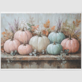 Pastel Pumpkins Decoupage Seidenpapier