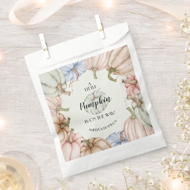 Pastel Pumpkins Gender Neutral Baby Dusche Geschenktütchen (Ausgeschnitten)