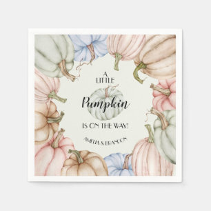 Pastel Pumpkins Gender Neutral Baby Dusche Serviette