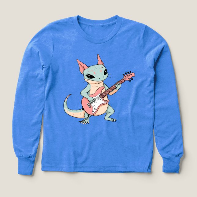 Pastel Punk Rock Axolotl Guitar Player Soft Grunge (Design Vorderseite)