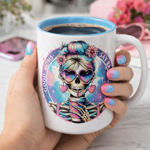 Pastel-Punk und elterliche Wahrheiten Zweifarbige Tasse