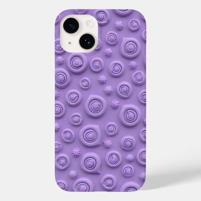 Pastel Purple Spiral iPhone Case for Women (Rückseite)