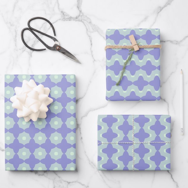 Pastel Purpliana 1 Muster Geschenkpapier Set (Vorderseite)