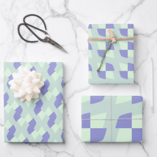 Pastel Purpliana 4 Muster Geschenkpapier Set