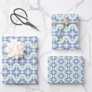 Pastel Purpliana 5 Muster Geschenkpapier Set