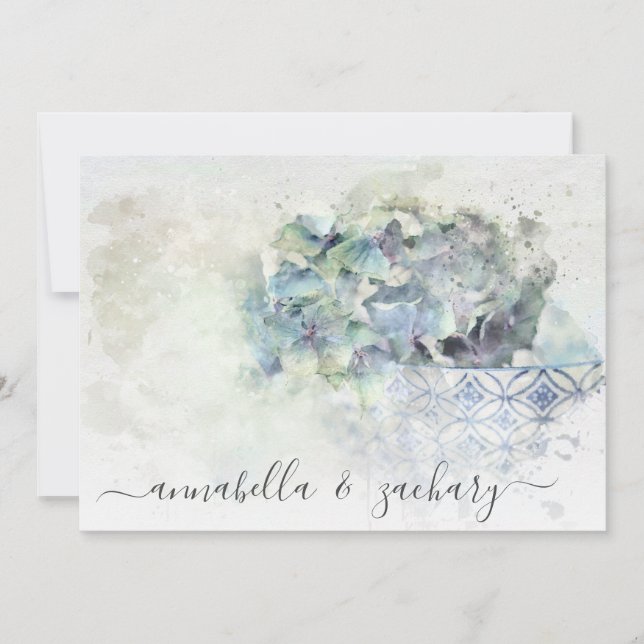 *~* Pastel QR AR26 Blume FOTO UAWG WEDDING  Einladung (Vorderseite)