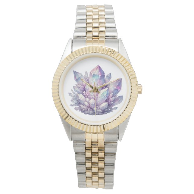 Pastel Quartz-Cluster Armbanduhr (Vorderseite)