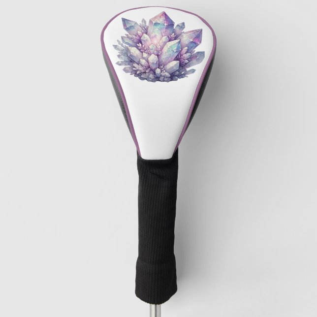 Pastel Quartz-Cluster Golf Headcover (Vorderseite)
