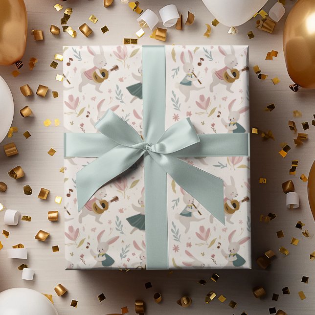Pastel Rabbits Pattern | Easter Wrapping Paper Geschenkpapier (Von Creator hochgeladen)