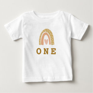 Pastel Rainbow 1. Geburtstagskarte Baby T-shirt