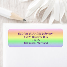 Pastel Rainbow Address Labels