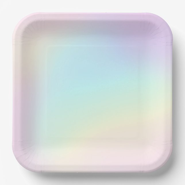 Pastel Rainbow Ästhetische Geburtstagspartei Pappteller (Vorderseite)