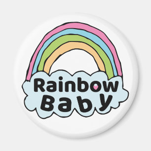 Pastel Rainbow Baby Birth Blessing Birth Miracle Magnet