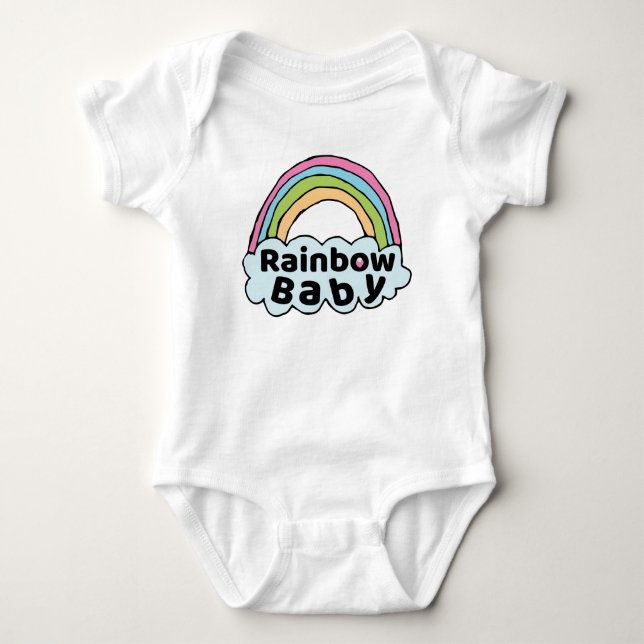 Pastel Rainbow Baby Birth Blessing Birth Miracle Strampler (Vorderseite)