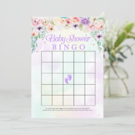 Pastel Rainbow Baby Dusche Bingo Game Card Einladung