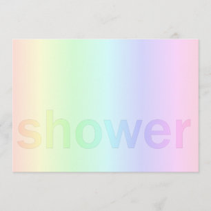 Pastel Rainbow Baby Dusche Einladung